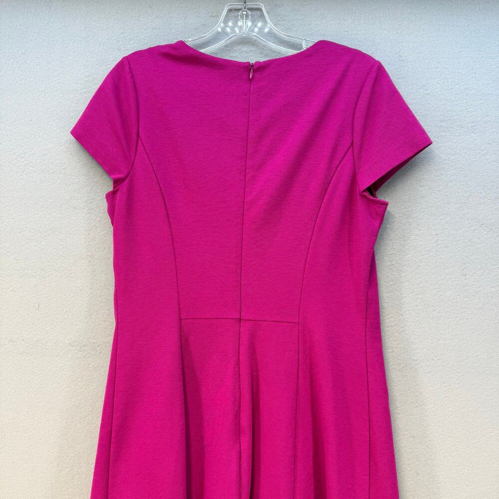 Boden Dress Women's 10 L Magenta Navy Short Sleave Sheath Dress Lined EUC - Picture 3 of 9